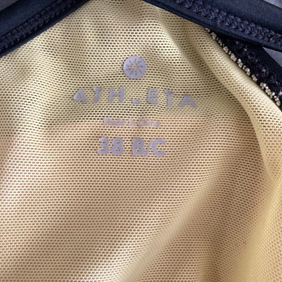 Athleta Crossback Black Bikini Top Size 36 38 B C L - Picture 3 of 3